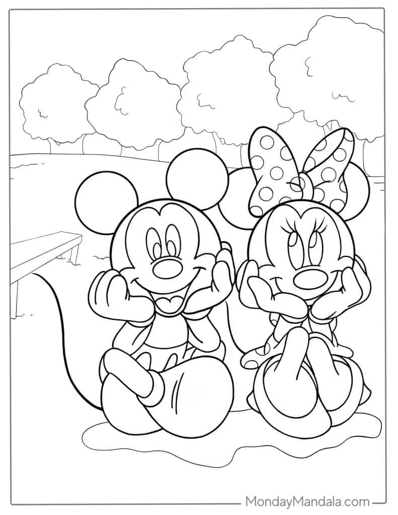 Mickey Mouse Coloring Pages Free Printables 91