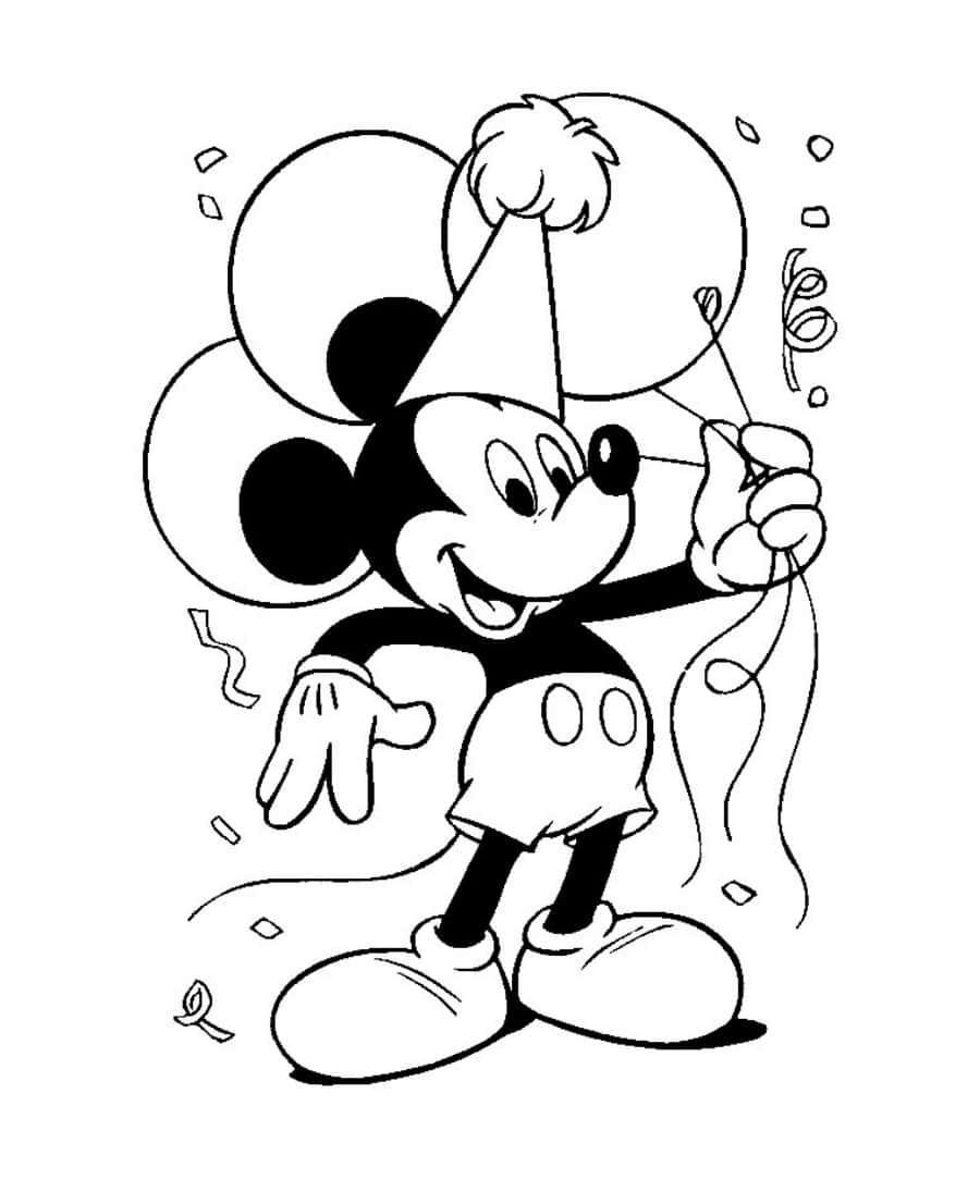 Mickey Mouse Coloring Pages Free Printables 94