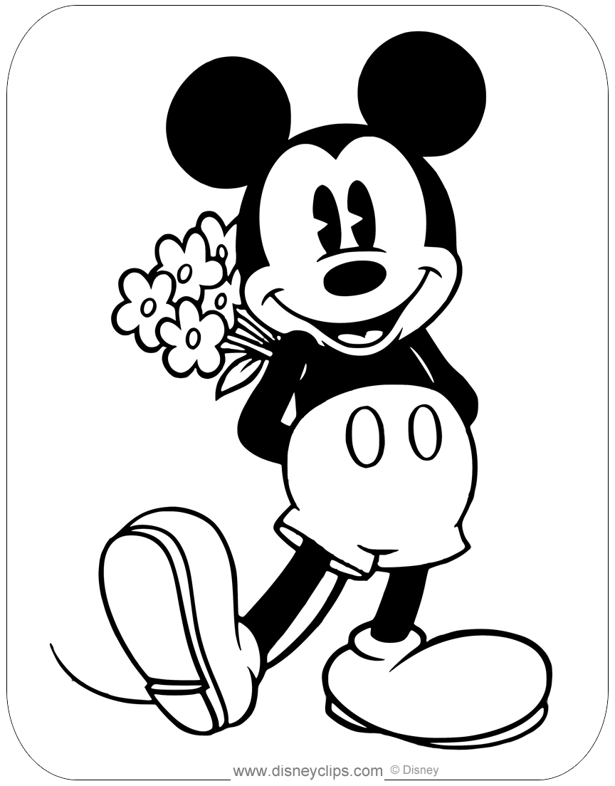 Mickey Mouse Coloring Pages Free Printables 96