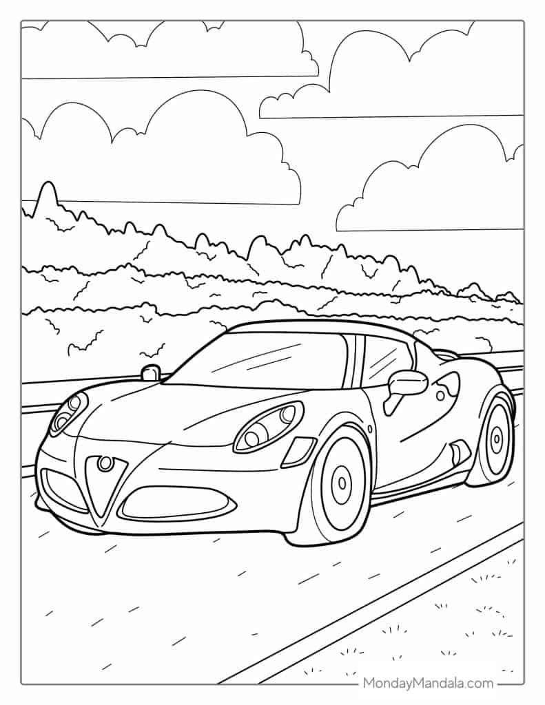 Race Car Coloring Pages for Kids 140