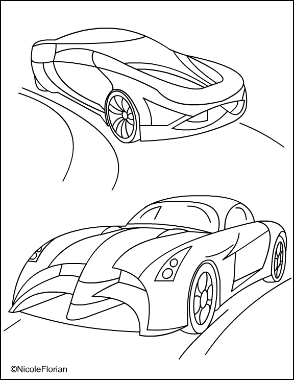 Race Car Coloring Pages for Kids 18