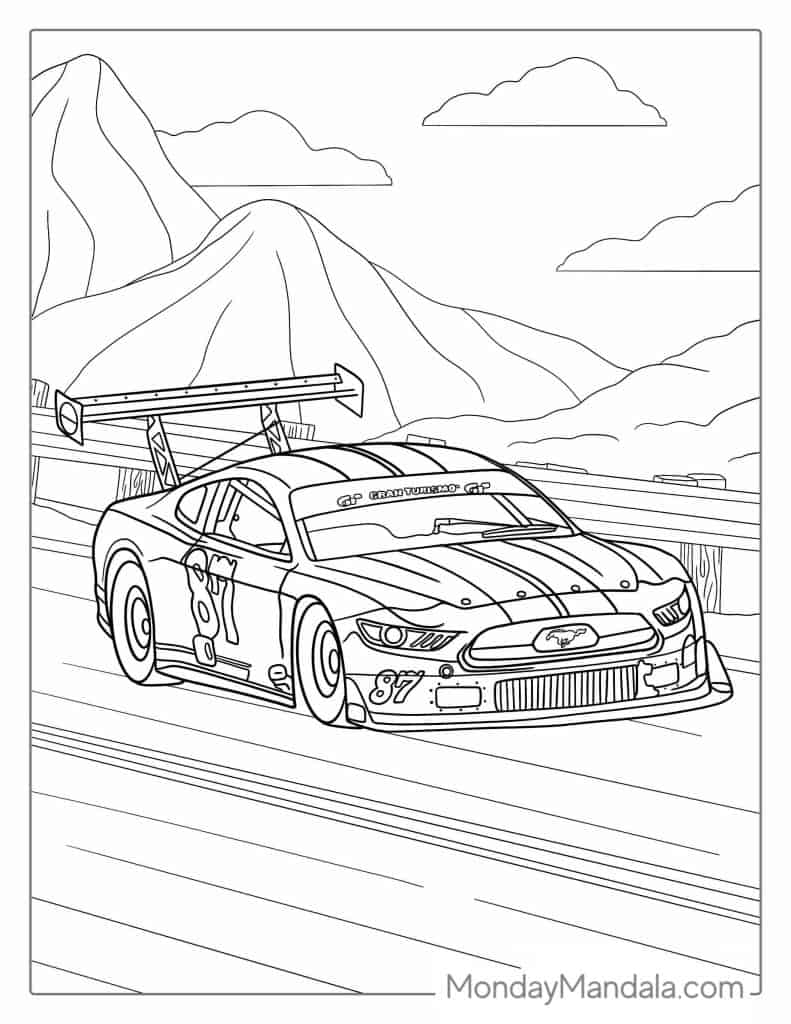 Race Car Coloring Pages for Kids 39