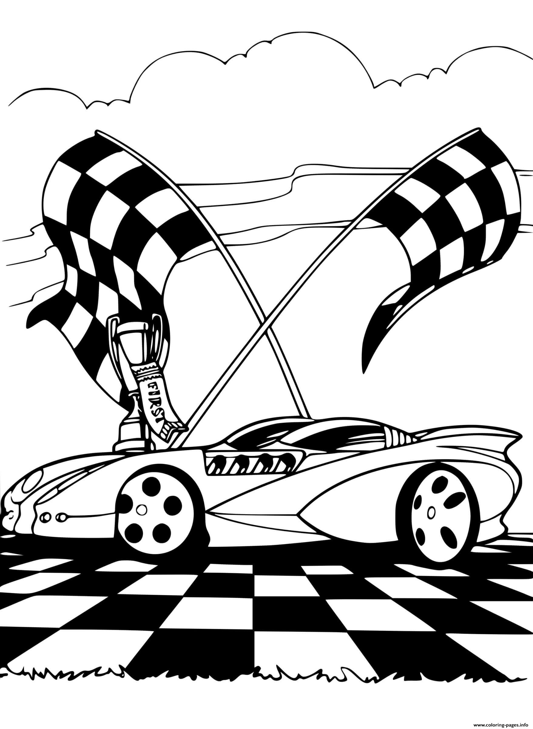 Race Car Coloring Pages for Kids 4