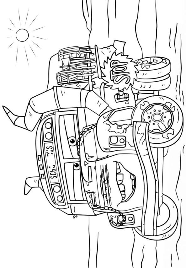 Race Car Coloring Pages for Kids 43