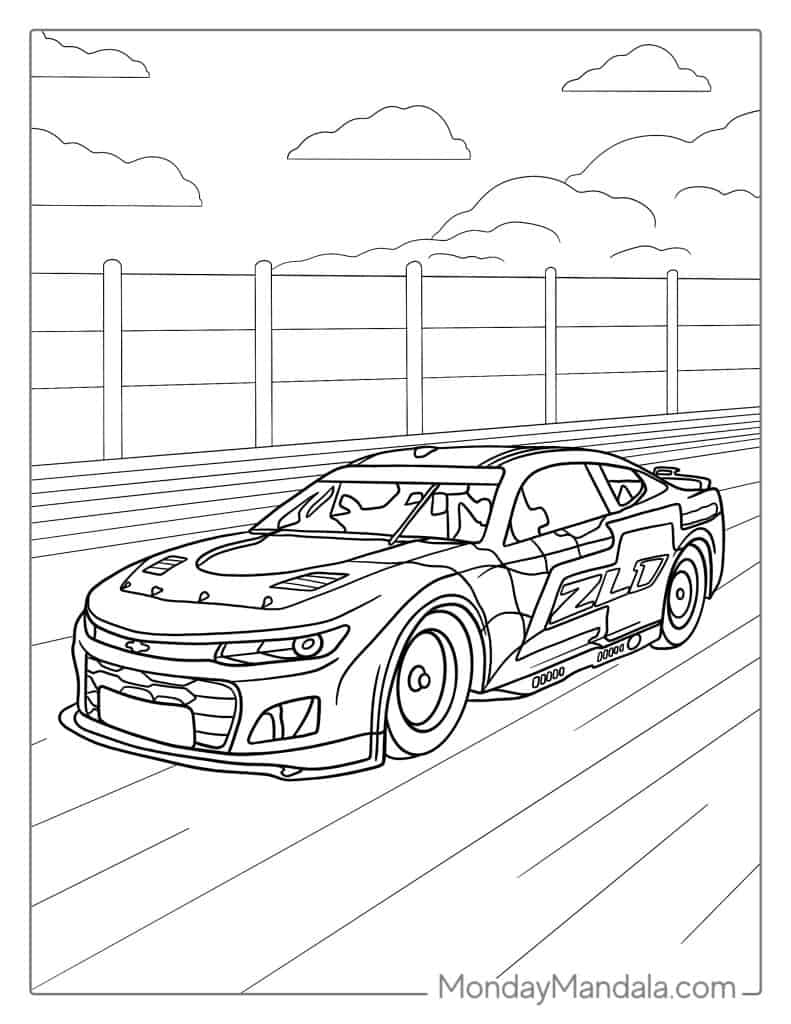 Race Car Coloring Pages for Kids 69