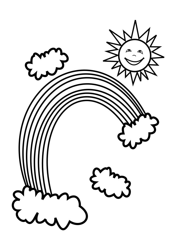 Rainbow Coloring Pages Free Printable 1