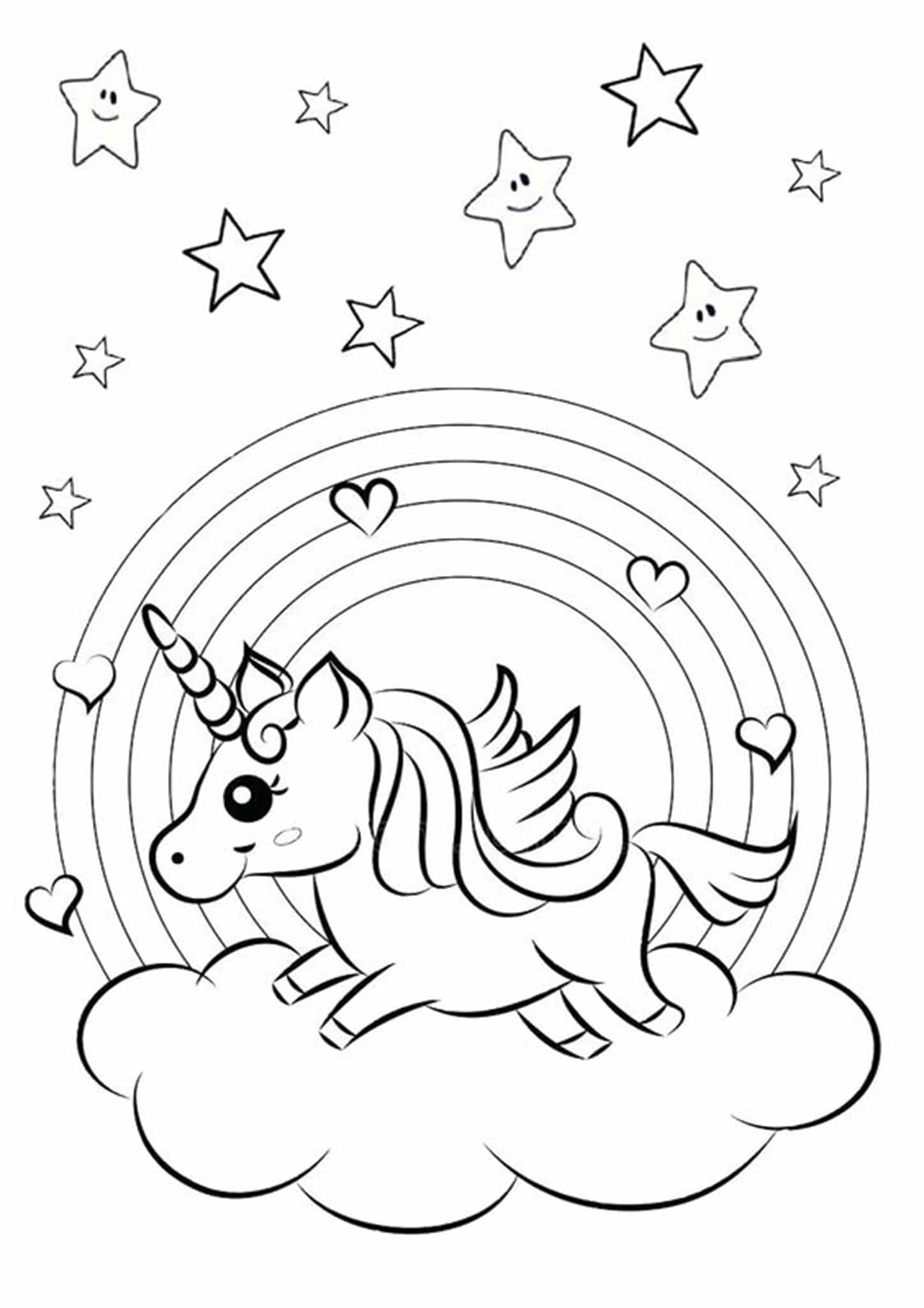 Rainbow Coloring Pages Free Printable 101