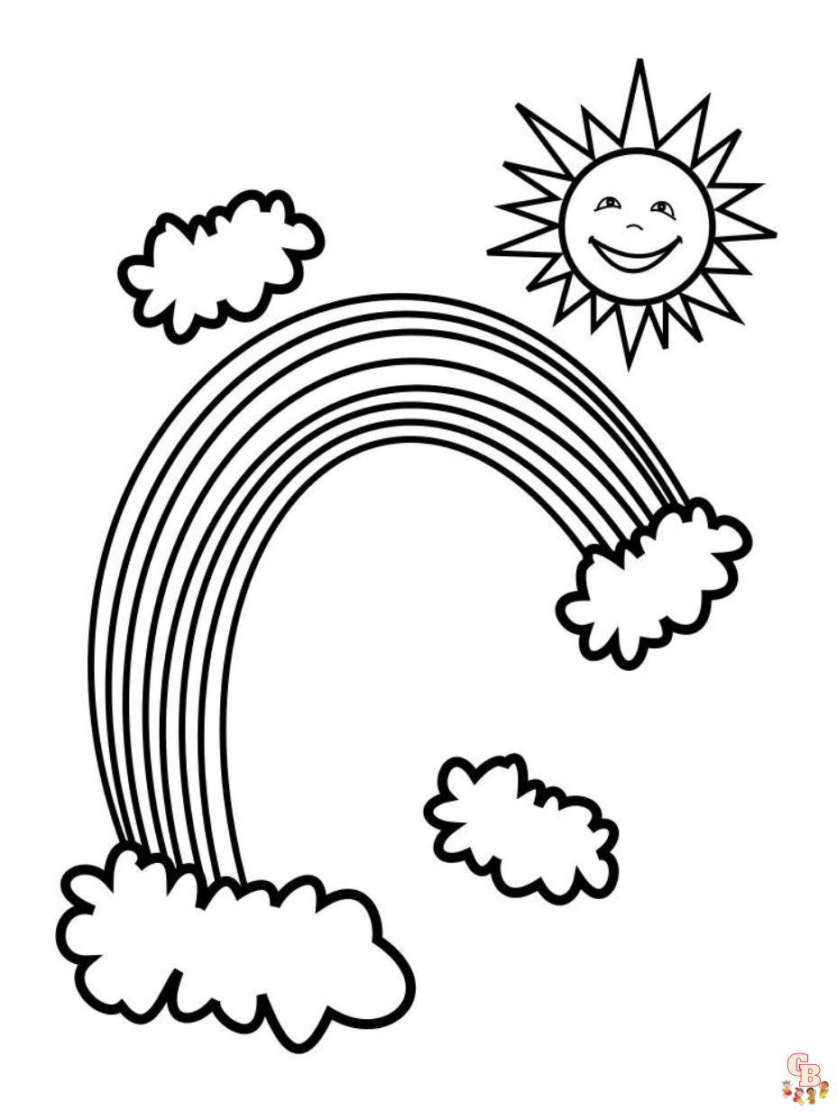 Rainbow Coloring Pages Free Printable 105