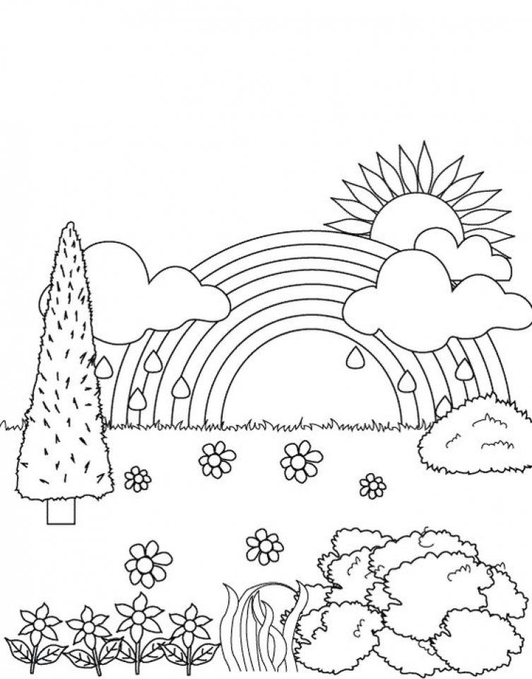 Rainbow Coloring Pages Free Printable 108