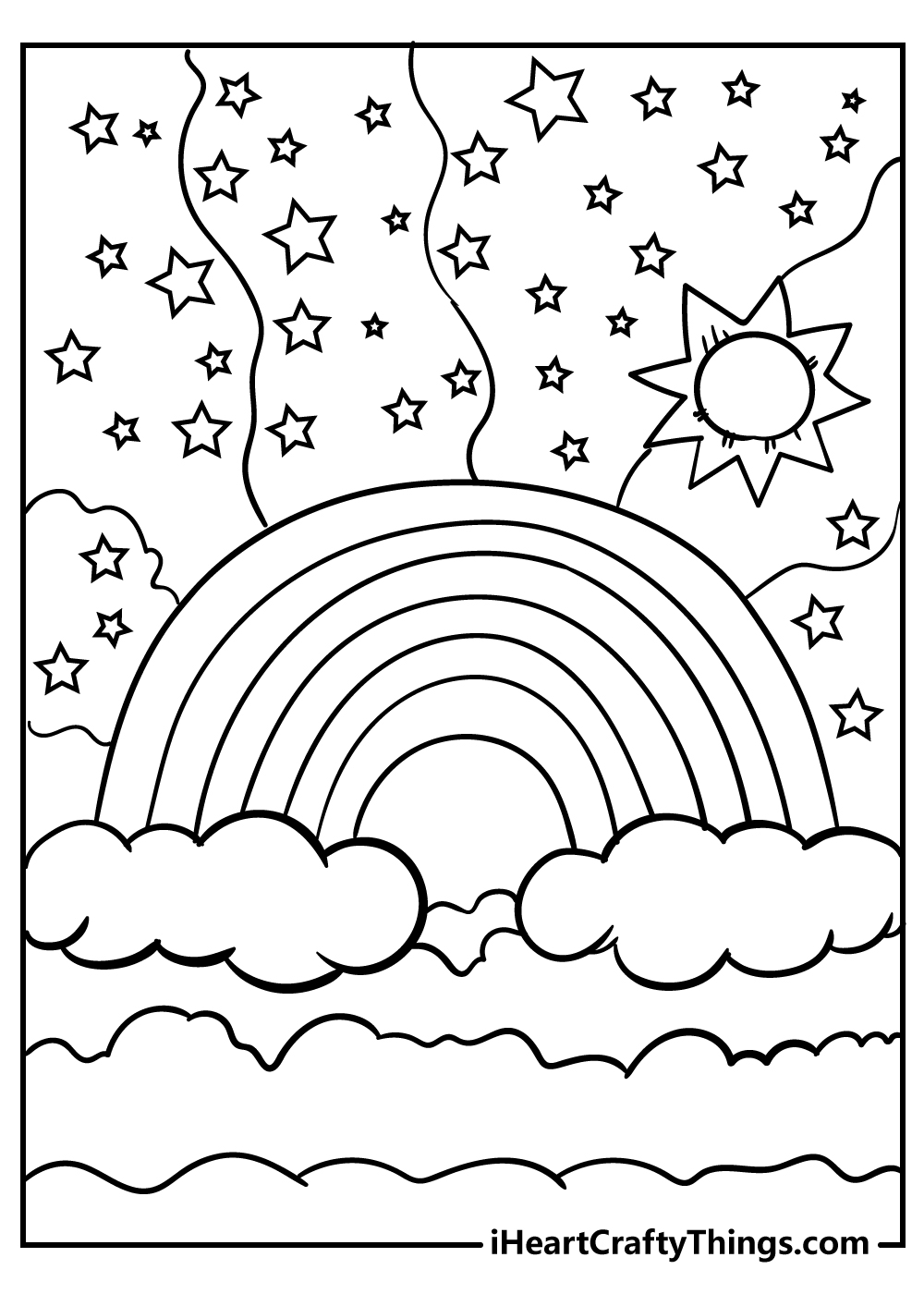 Rainbow Coloring Pages Free Printable 109