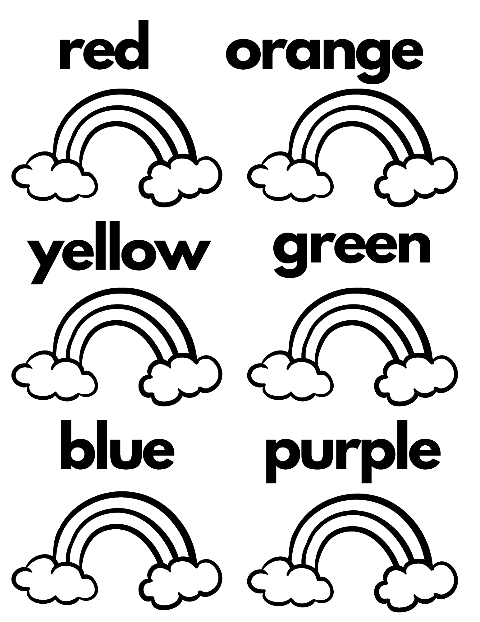 Rainbow Coloring Pages Free Printable 110