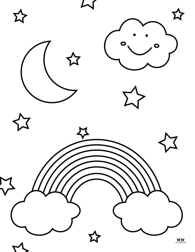 Rainbow Coloring Pages Free Printable 112