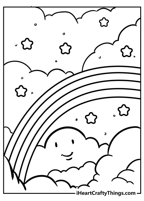 Rainbow Coloring Pages Free Printable 125