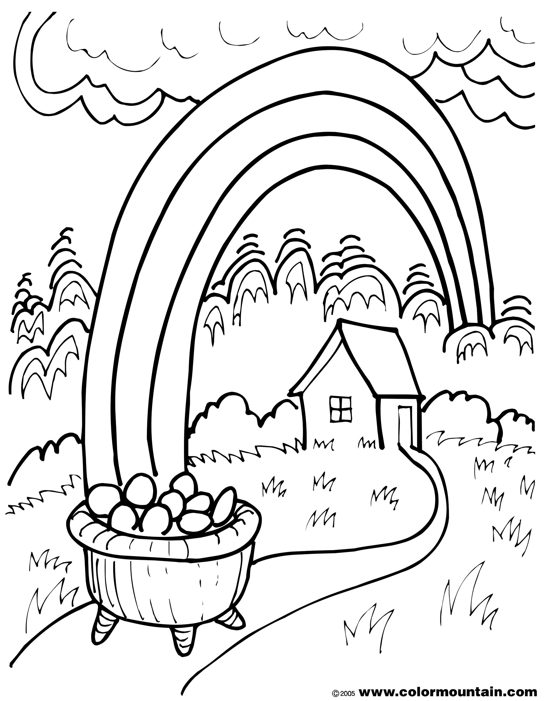 Rainbow Coloring Pages Free Printable 126