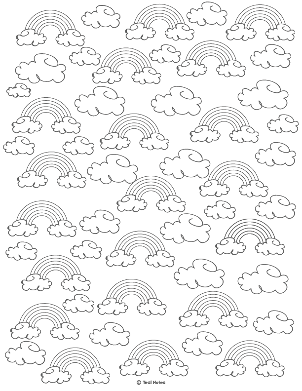 Rainbow Coloring Pages Free Printable 130