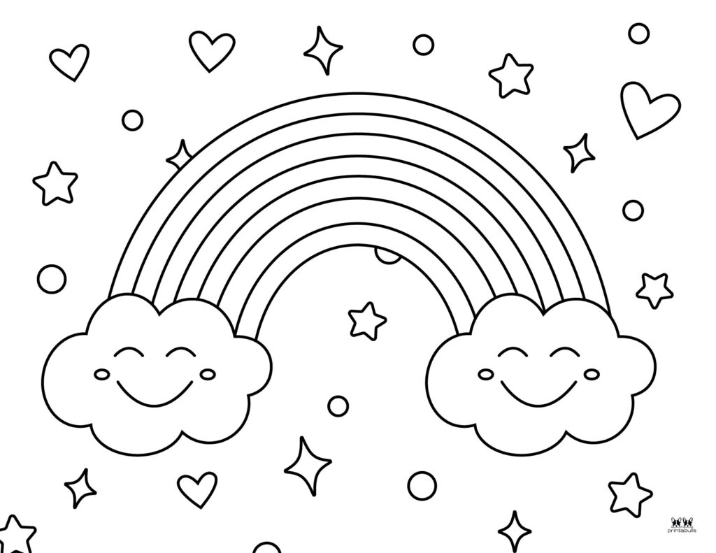 Rainbow Coloring Pages Free Printable 153