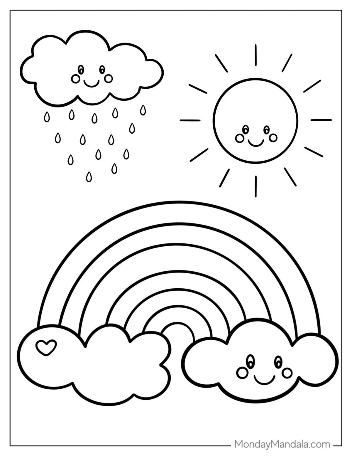 Rainbow Coloring Pages Free Printable 166