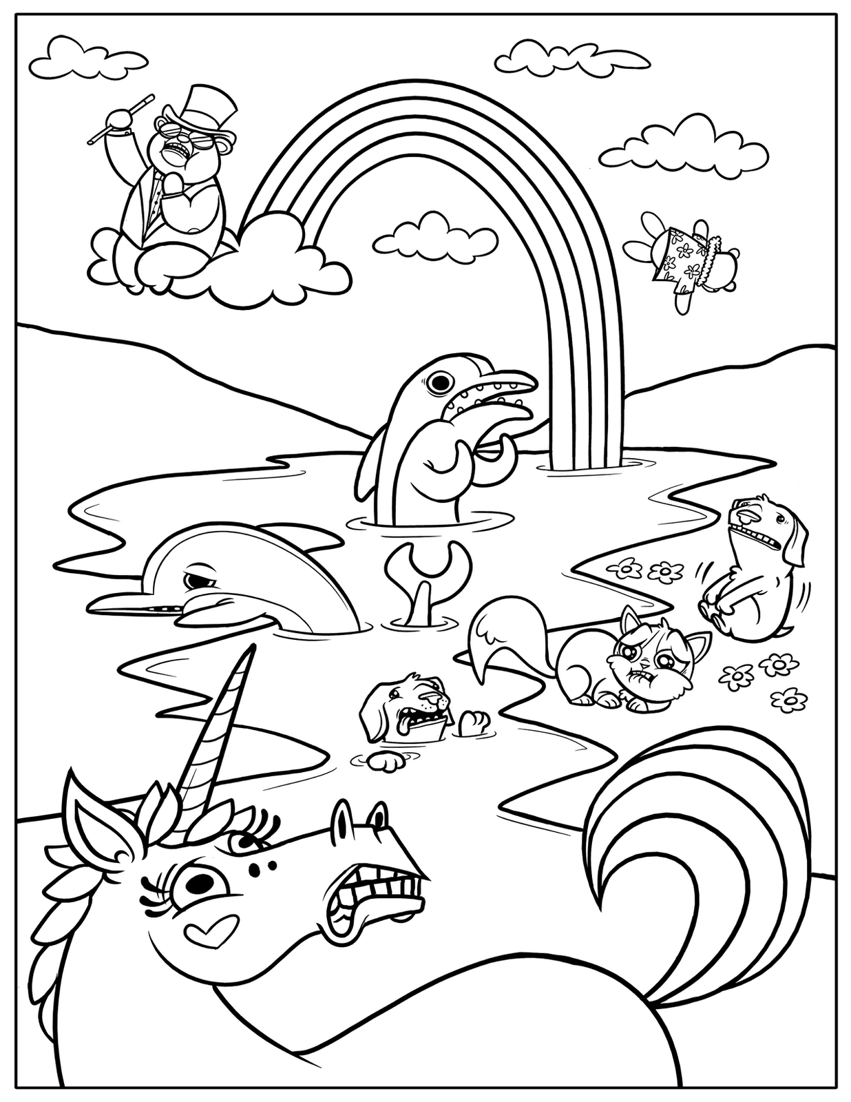 Rainbow Coloring Pages Free Printable 18