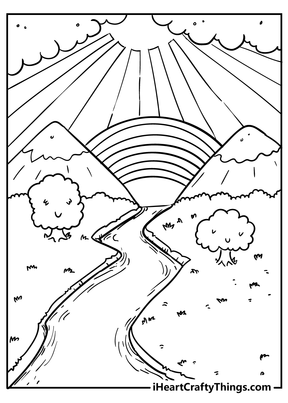 Rainbow Coloring Pages Free Printable 19