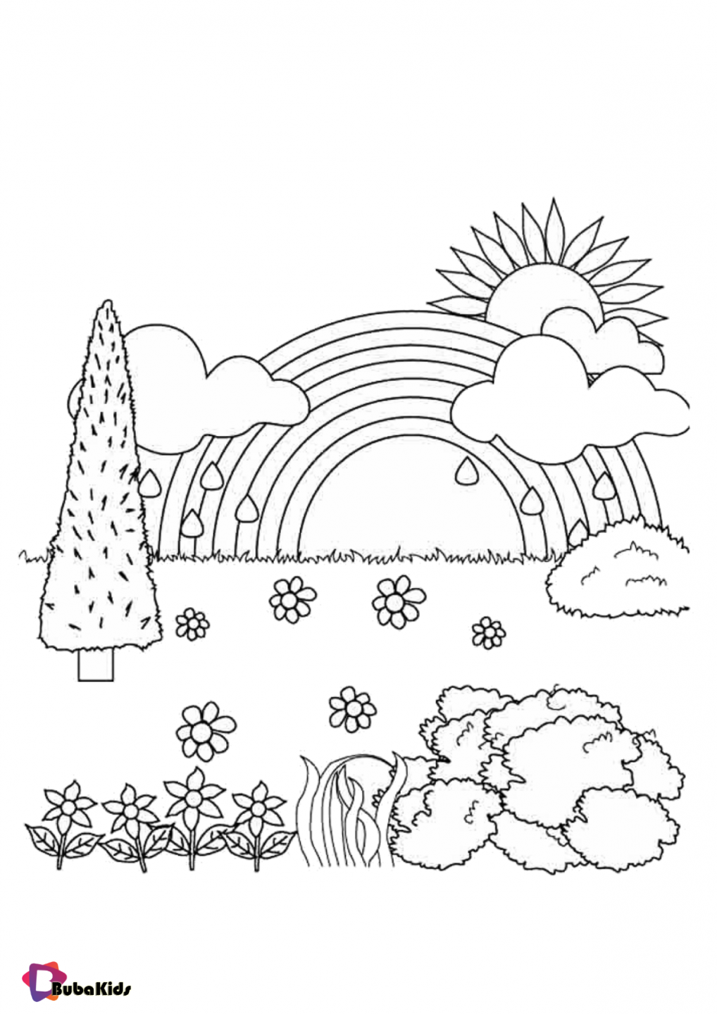 Rainbow Coloring Pages Free Printable 195