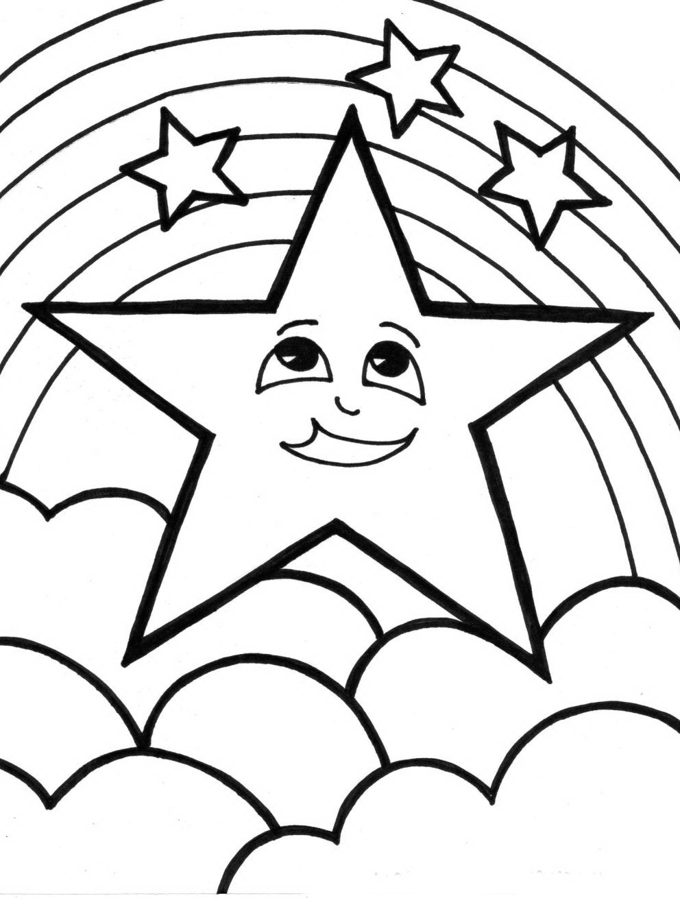 Rainbow Coloring Pages Free Printable 3