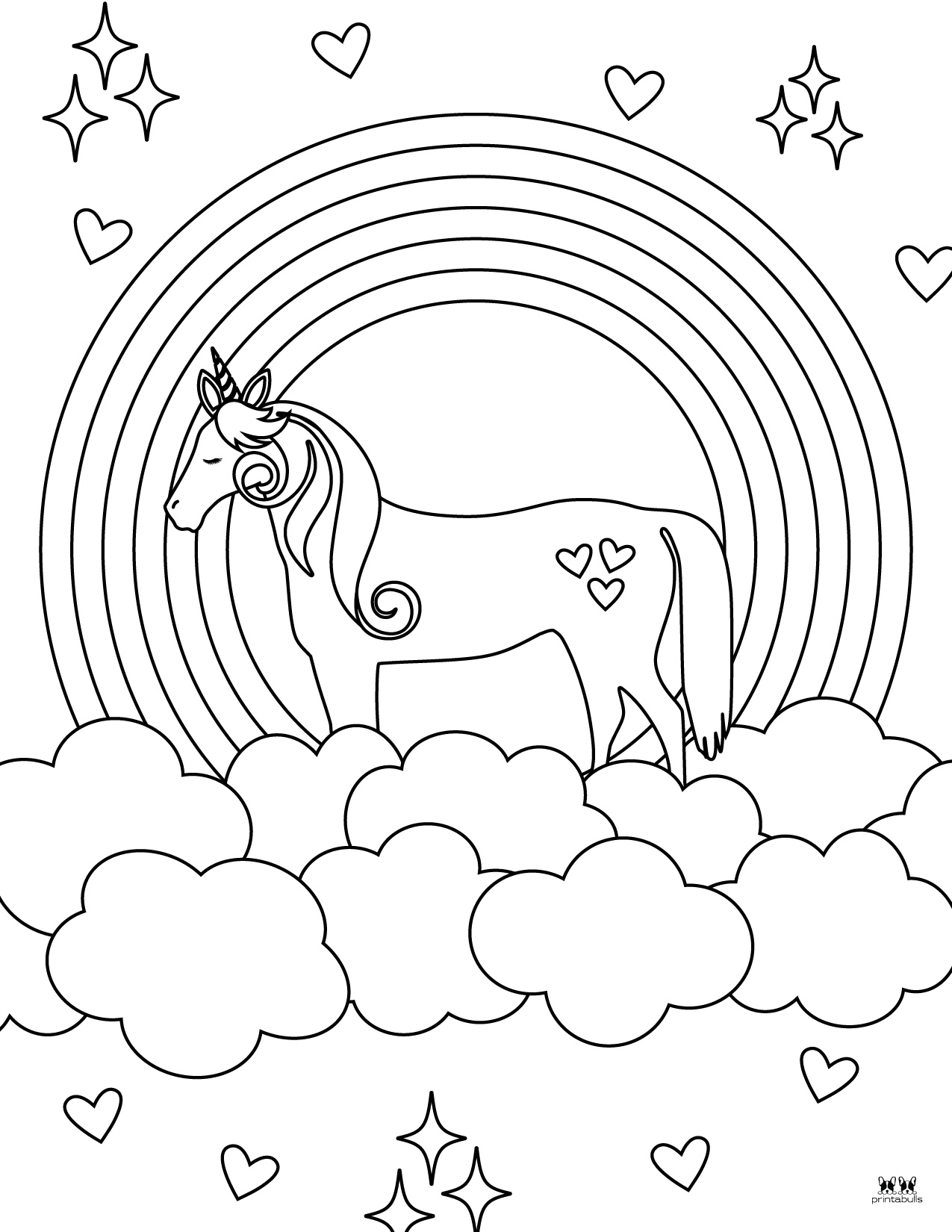 Rainbow Coloring Pages Free Printable 34