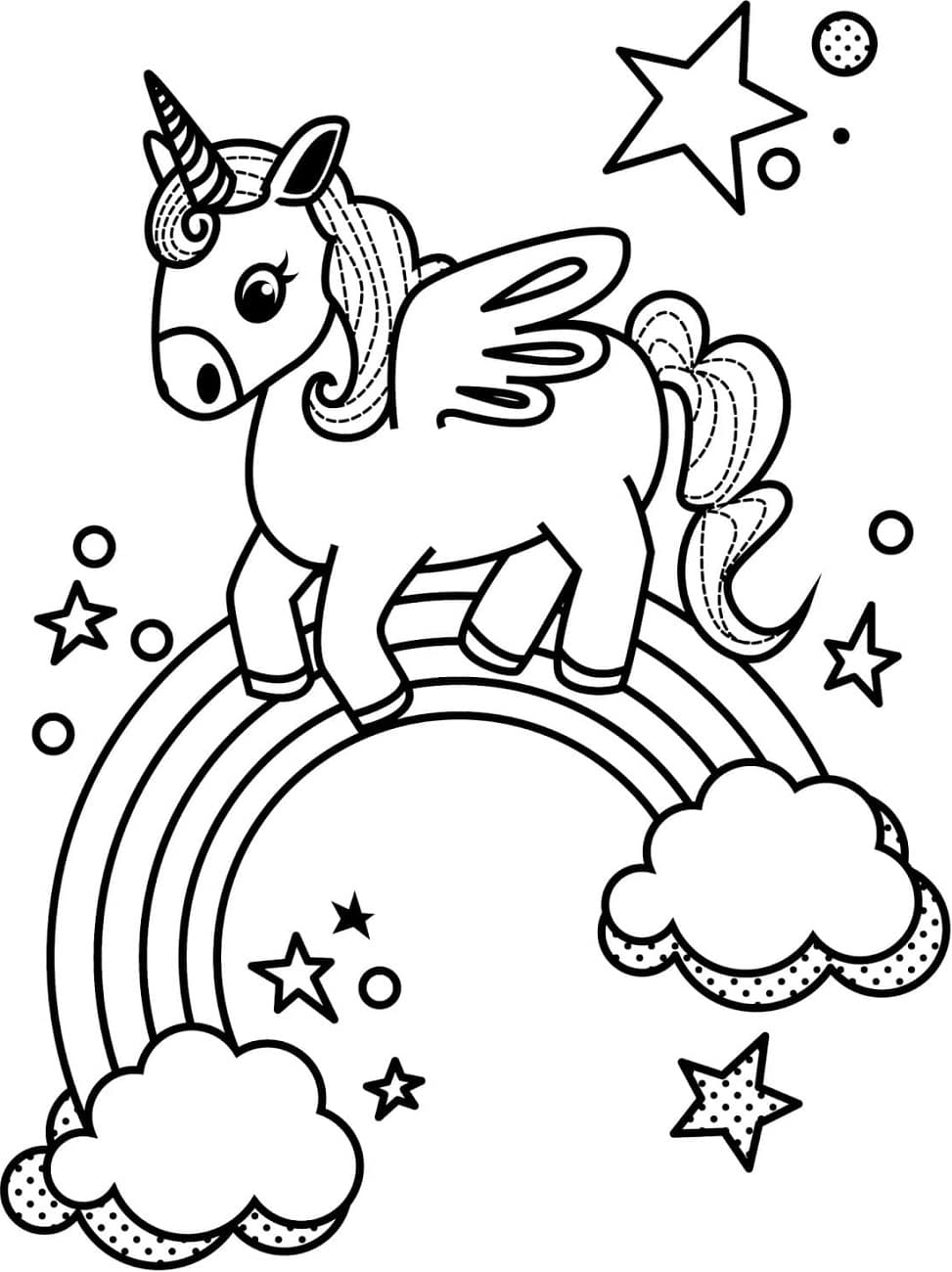 Rainbow Coloring Pages Free Printable 37