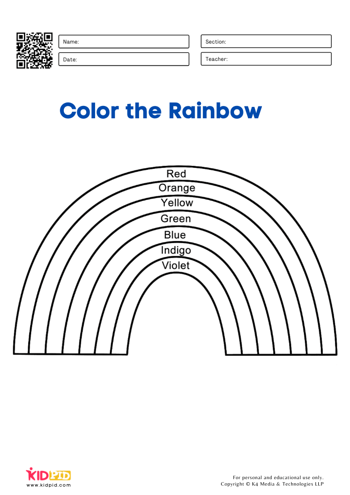 Rainbow Coloring Pages Free Printable 39