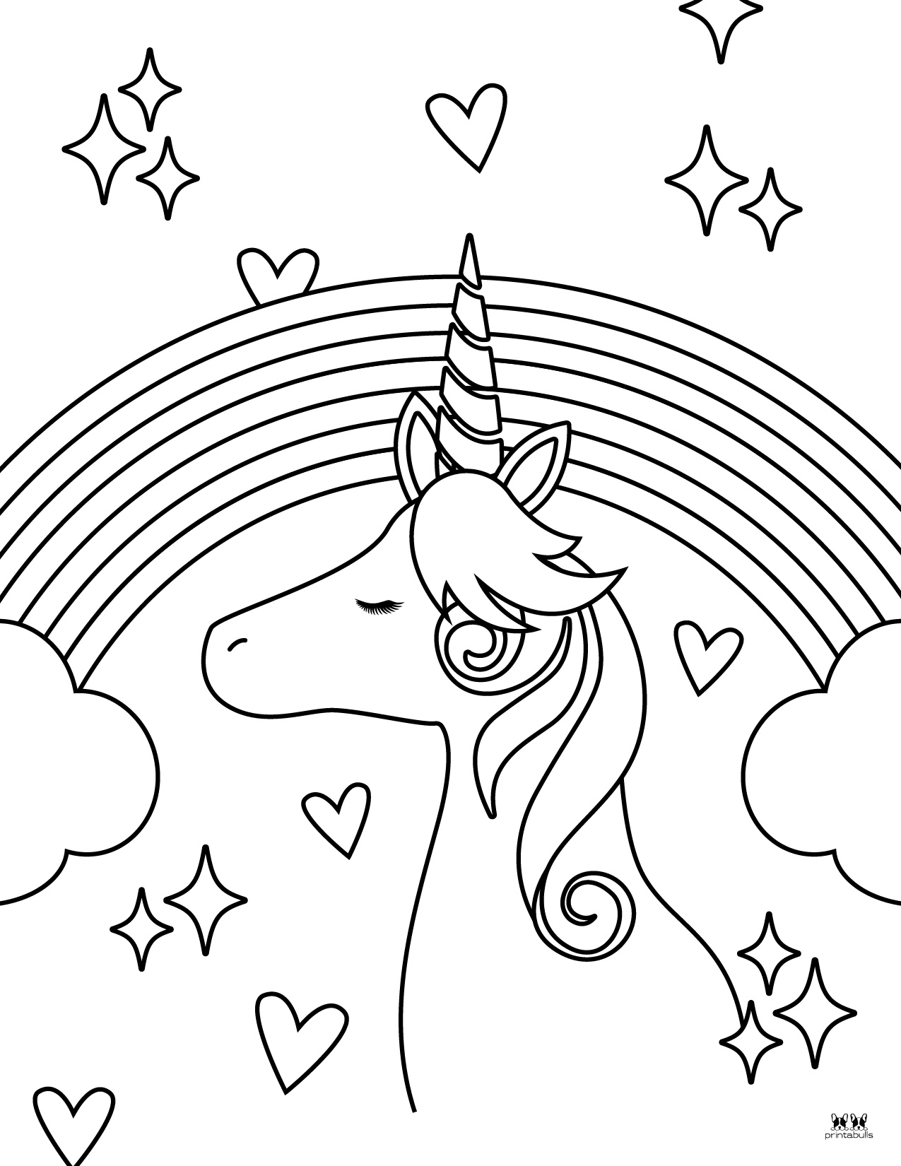 Rainbow Coloring Pages Free Printable 55