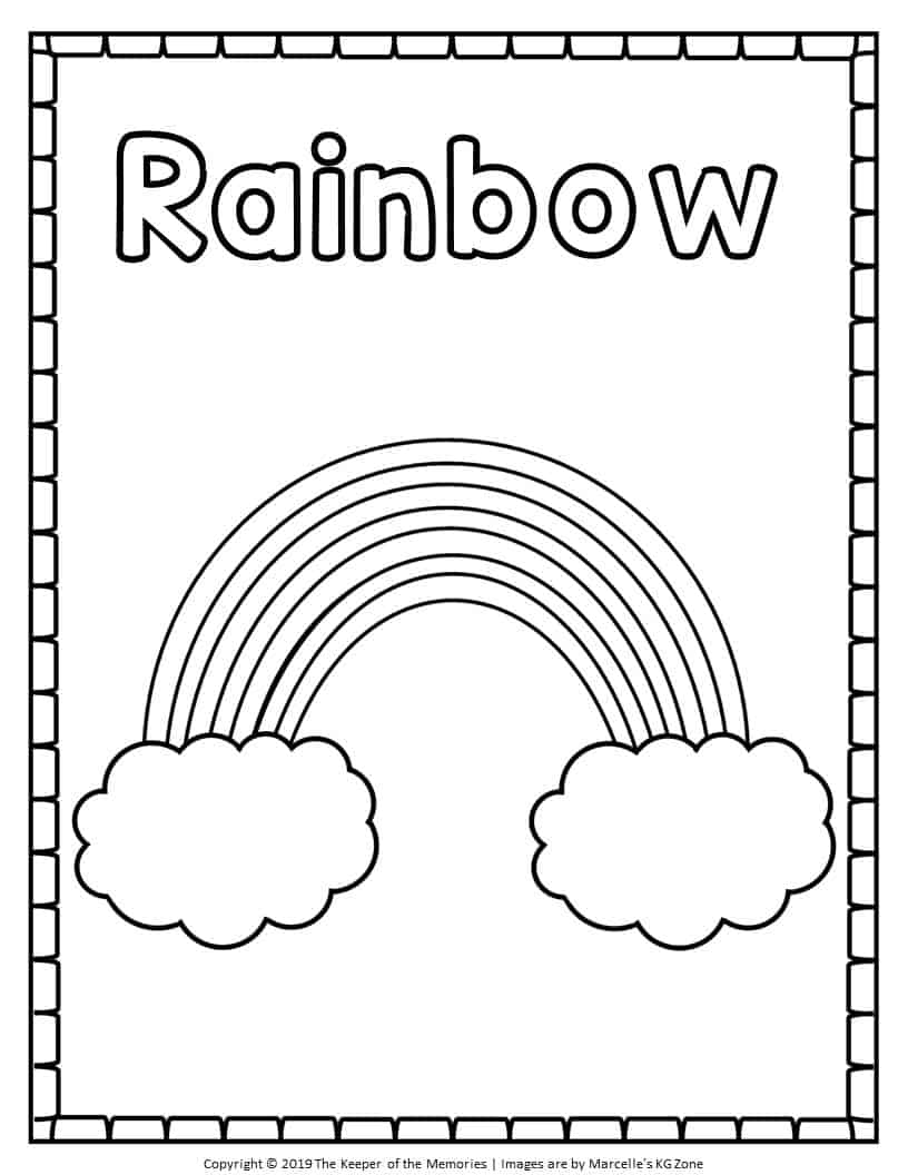 Rainbow Coloring Pages Free Printable 58