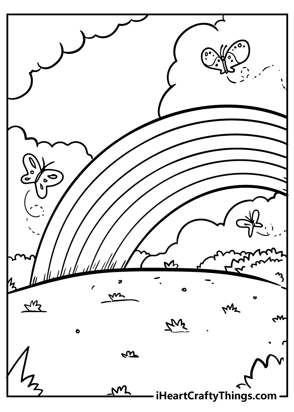 Rainbow Coloring Pages Free Printable 59