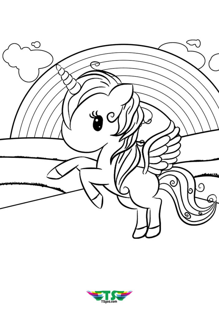 Rainbow Coloring Pages Free Printable 68