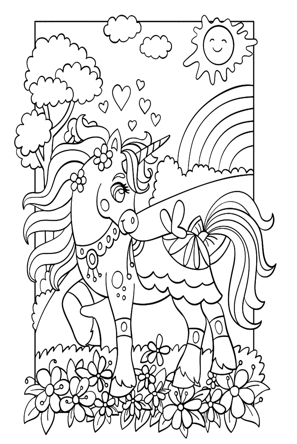 Rainbow Coloring Pages Free Printable 81