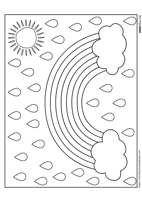 Rainbow Coloring Pages Free Printable 89