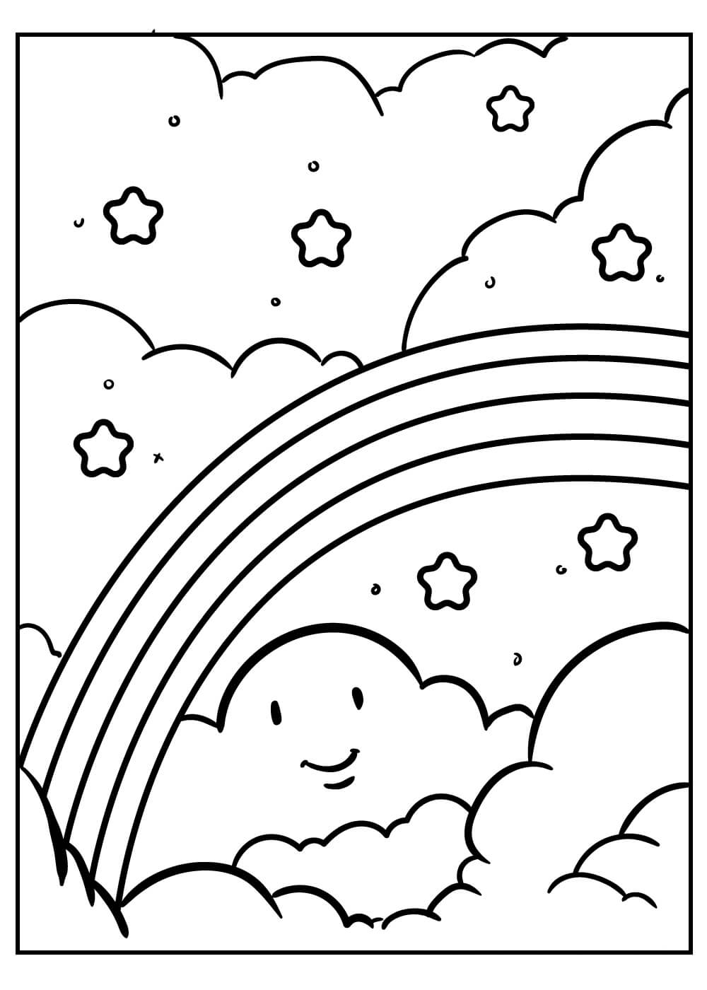 Rainbow Coloring Pages Free Printable 90