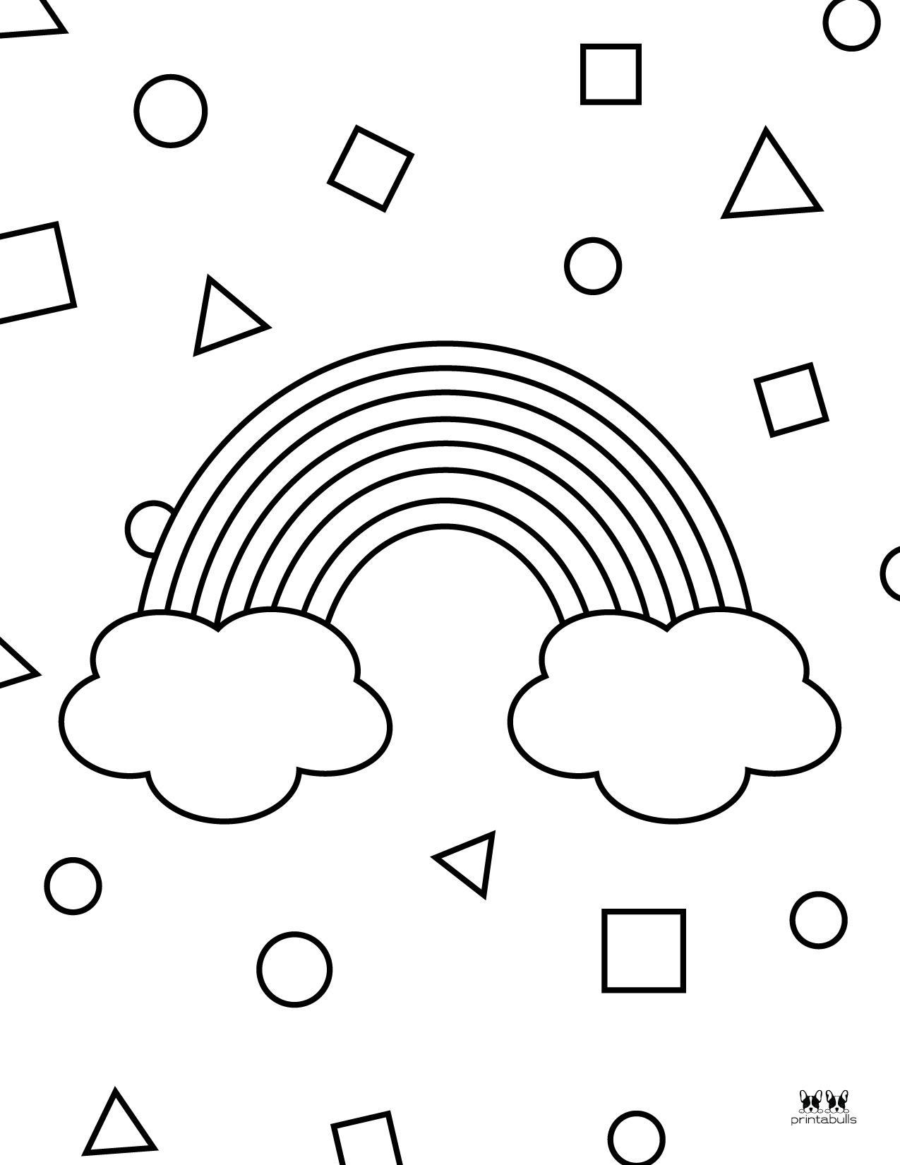 Rainbow Coloring Pages Free Printable 95