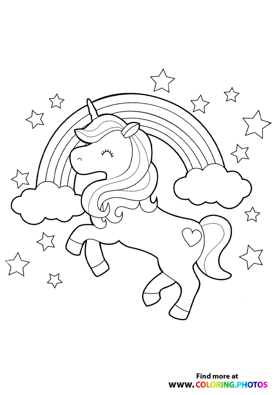 Rainbow Coloring Pages Free Printable 99