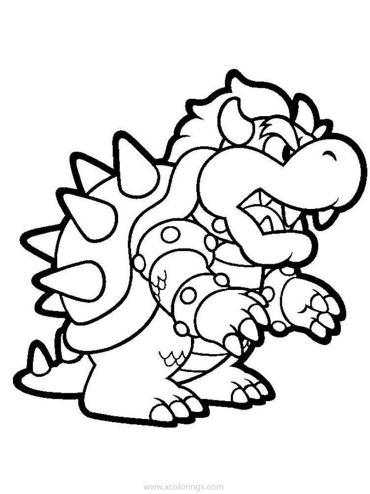 Super Mario Bowser Coloring Pages Free Printable 105