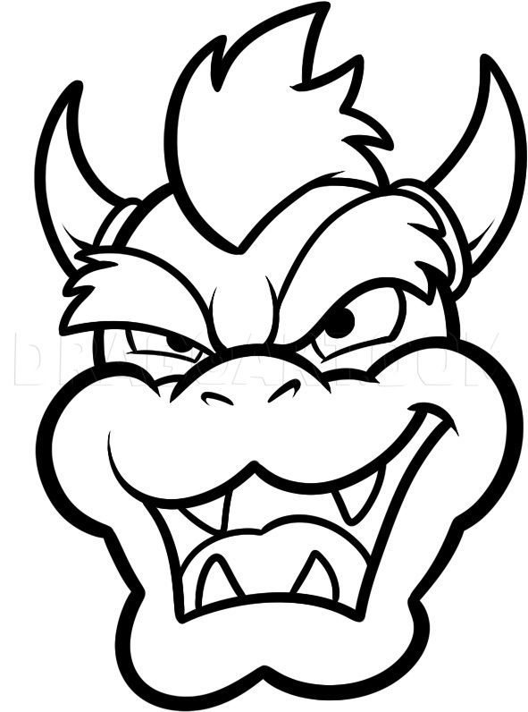 Super Mario Bowser Coloring Pages Free Printable 11