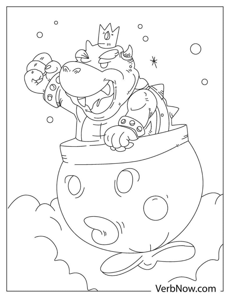 Super Mario Bowser Coloring Pages Free Printable 110