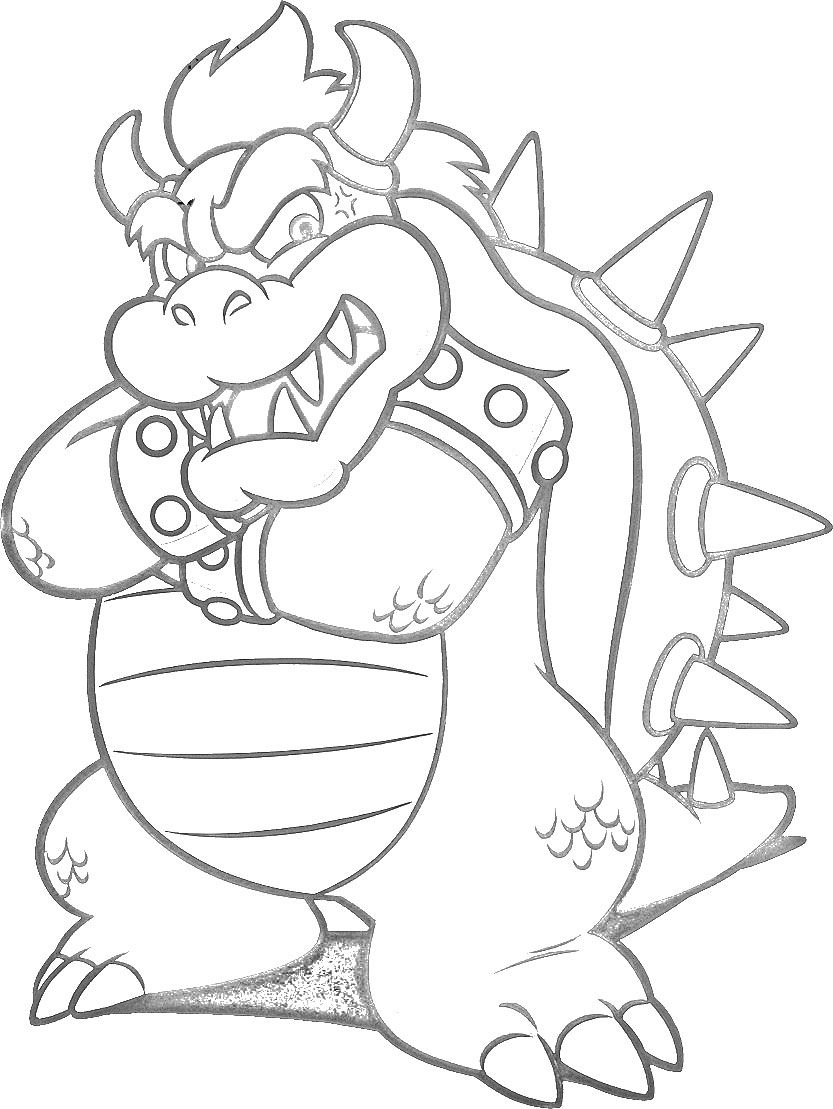 Super Mario Bowser Coloring Pages Free Printable 118