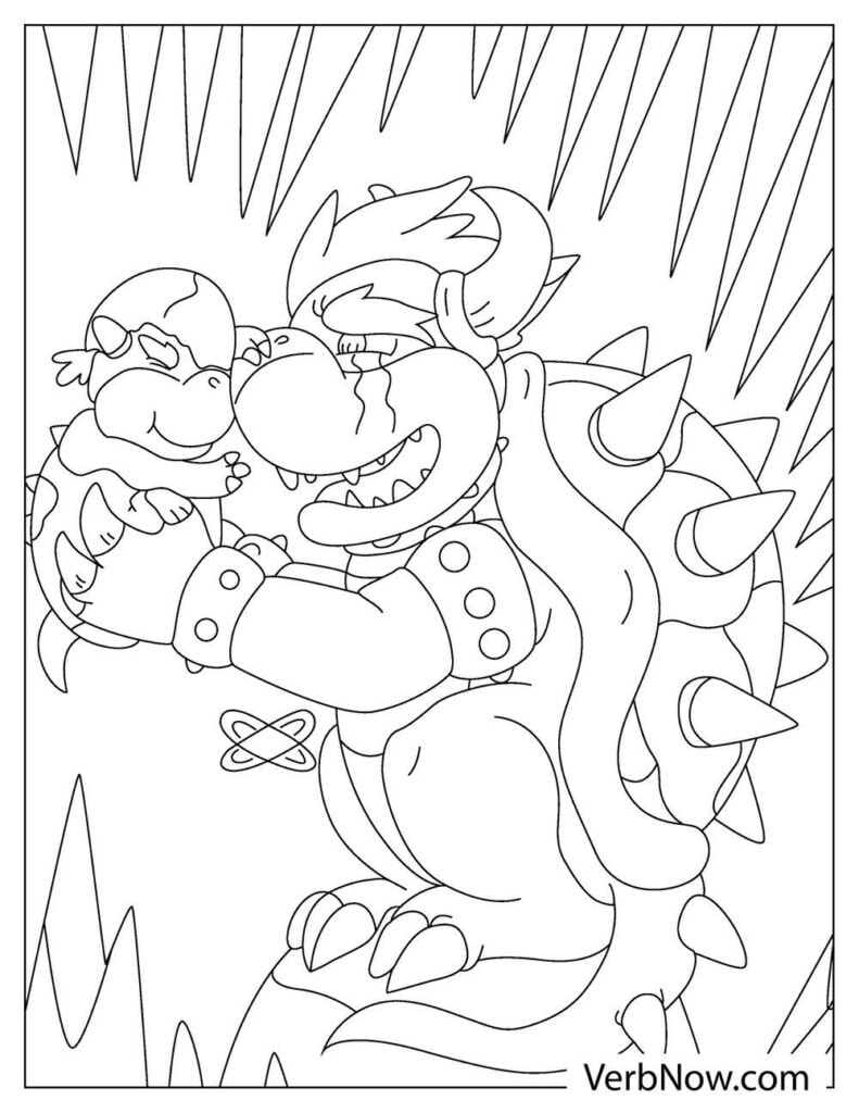 Super Mario Bowser Coloring Pages Free Printable 124