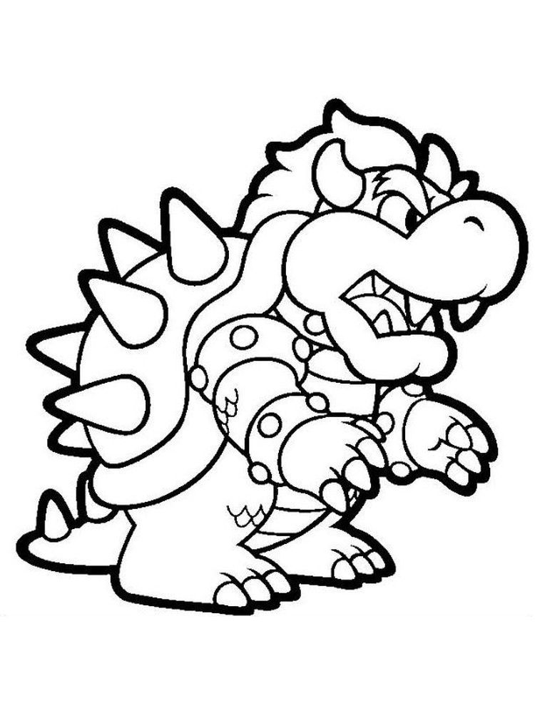 Super Mario Bowser Coloring Pages Free Printable 127