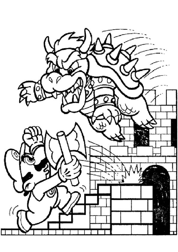 Super Mario Bowser Coloring Pages Free Printable 129