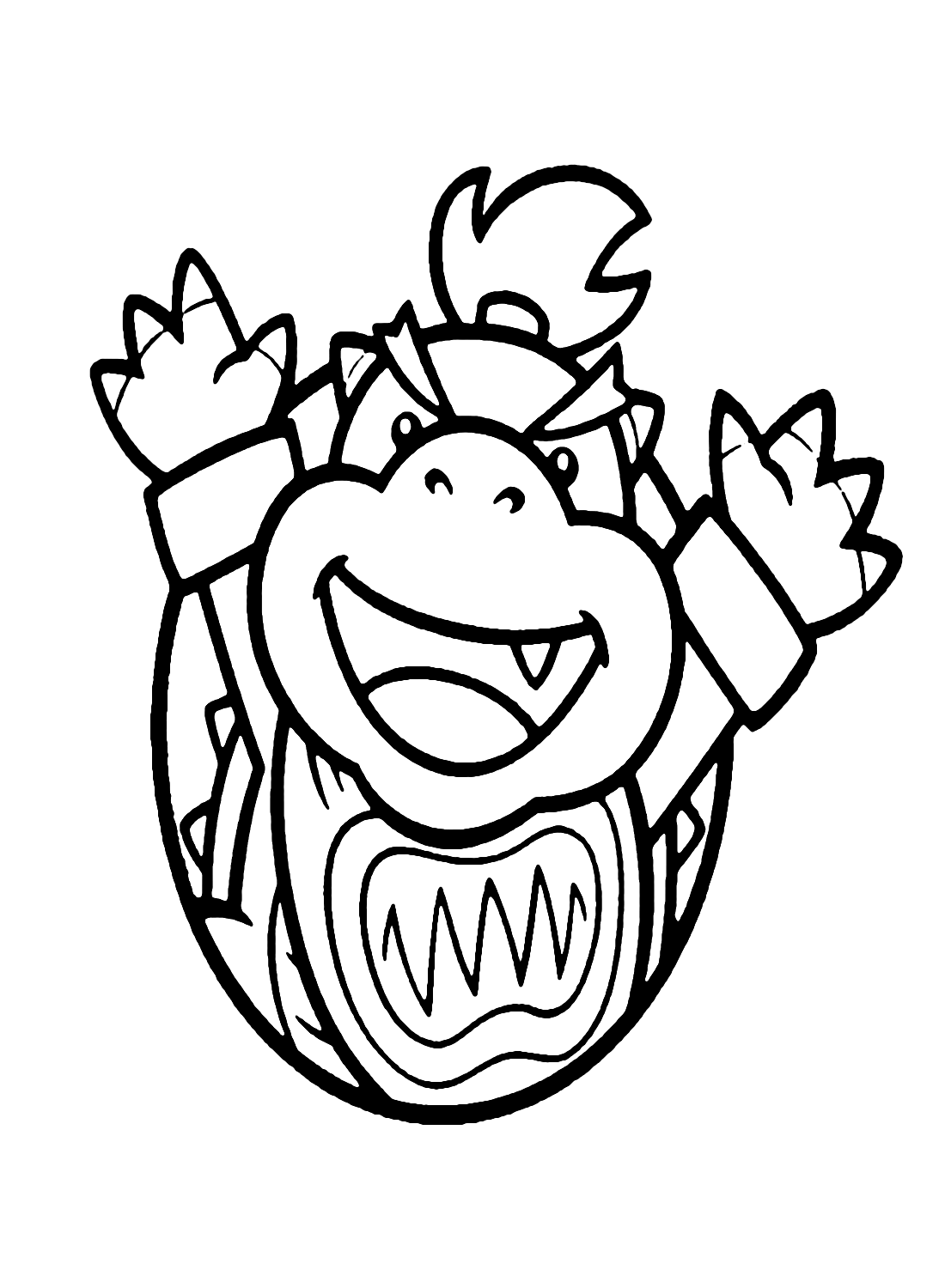 Super Mario Bowser Coloring Pages Free Printable 130