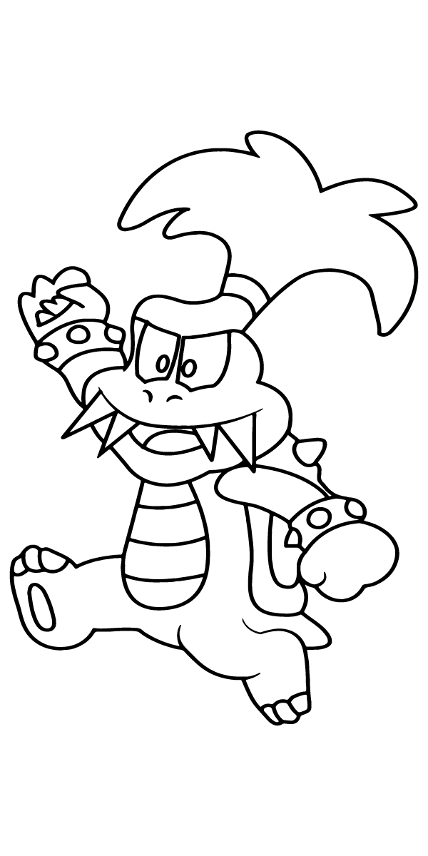 Super Mario Bowser Coloring Pages Free Printable 135