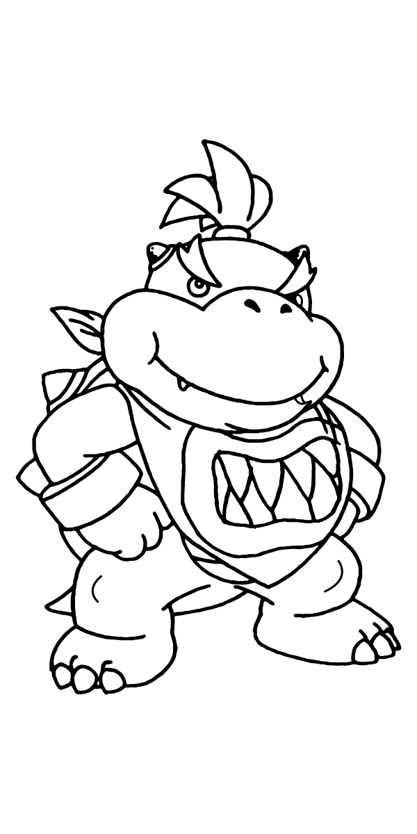 Super Mario Bowser Coloring Pages Free Printable 136