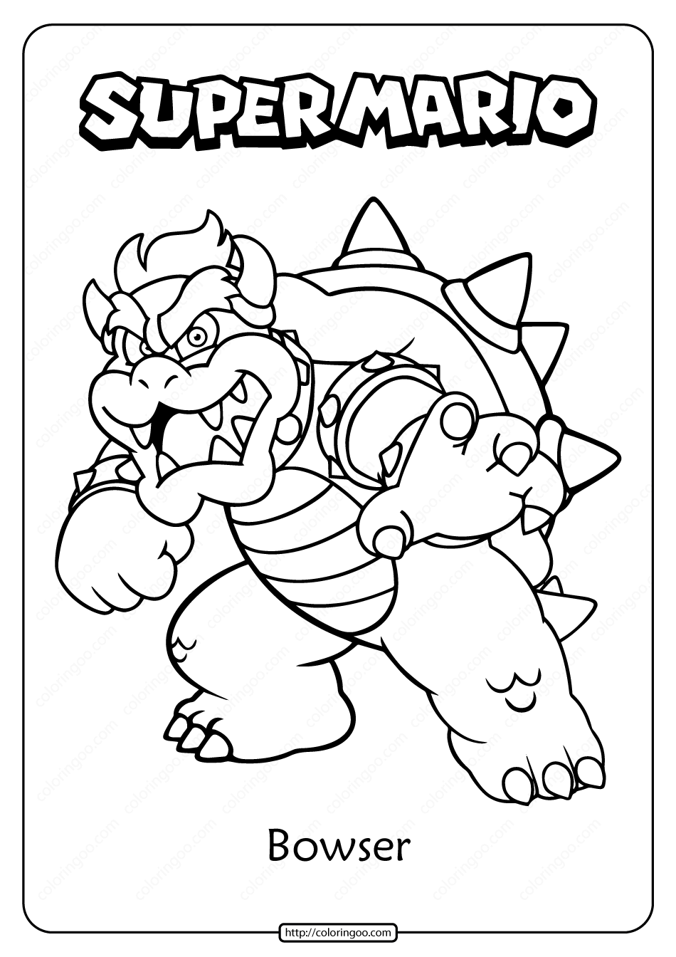 Super Mario Bowser Coloring Pages Free Printable 142