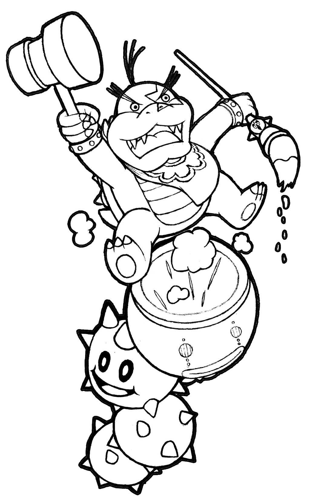 Super Mario Bowser Coloring Pages Free Printable 144