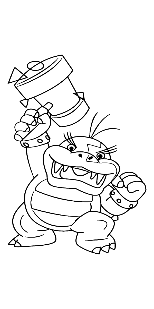 Super Mario Bowser Coloring Pages Free Printable 148